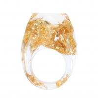 Resin ringen, Hars, met Goud folie, epoxy sticker, uniseks & verschillende grootte voor keus, gouden, Verkocht door PC