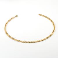 Corrente de colar, Aço inoxidável 304, with 1.97inch extender chain, 18K banhado a ouro, joias de moda & Vario tipos a sua escolha & para o homem, dourado, 6*8mm,1.5mm, vendido para Aprox 6.3 inchaltura, Aprox 17.72 inchaltura Strand