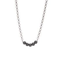 Tíotáiniam Cruach muince, Cruach Tíotáiniam, le Hematite, Babhta, jewelry faisin & unisex, dath bunaidh, Fad 45 cm, Díolta De réir PC