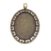 Zinc Alloy vedhæng Cabochon Setting, antik bronze farve forgyldt, oprindelige farve, 61x42mm, Solgt af PC