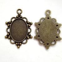 Zinc Alloy Pendant Cabochon Setting antique bronze color plated original color Sold By PC