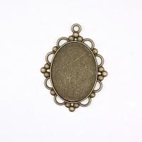 Zinc Alloy Pendant Cabochon Setting antique bronze color plated original color Sold By PC