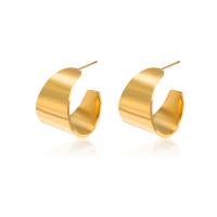 Stainless Steel Stud Earrings 304 Stainless Steel Vacuum Ion Plating fashion jewelry & for woman golden Sold By Pair