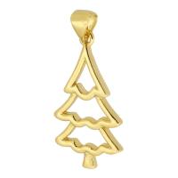 Messing Hanger, Kerstboom, gold plated, Kerstontwerp & mode sieraden & DIY & voor vrouw, gouden, 15x27x2mm, Gat:Ca 3mm, 10pC's/Lot, Verkocht door Lot