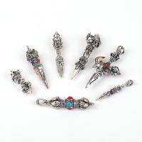 Zink Legierung Strass Anhänger, Zinklegierung, mit Synthetische Türkis & Strass, antik silberfarben plattiert, unisex & verschiedene Stile für Wahl & Emaille, keine, frei von Nickel, Blei & Kadmium, verkauft von PC