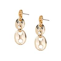 Zinc Alloy Oorbellen, gold plated, voor vrouw, gouden, nikkel, lood en cadmium vrij, 16.45x55.90mm, Verkocht door pair