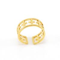 acero inoxidable 304 Anillo de dedo Cuff, 18K chapado en oro, Joyería & para mujer, dorado, 8mm, Vendido por UD