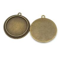 Zink-Legierung Cabochon Weissgold, Zinklegierung, antike Bronzefarbe plattiert, originale Farbe, 38mm, Innendurchmesser:ca. 30mm, verkauft von PC