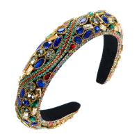 Hair Bands Cloth with Zinc Alloy for woman & with rhinestone Sold By PC