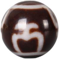 Natuurlijke Tibetaanse Agaat Dzi Beads, Ronde, DIY, koffie kleur, 20mm, Verkocht door PC