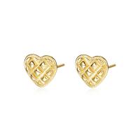 925 Sterling Silver Stud Earrings Heart plated for woman Sold By Pair