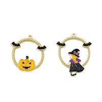 Fashion-Halloween-Tijdens, Zinc Alloy, gold plated, Halloween ontwerp & DIY & verschillende stijlen voor de keuze & glazuur, nikkel, lood en cadmium vrij, Verkocht door PC