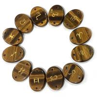 Fashion Decoration Gemstone Carved 12 pieces & Zodiac symbols jewelry 45*30mm Sold By Set