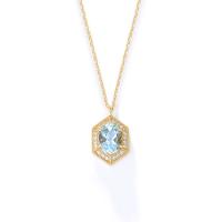 Kubieke Zircon Micro effenen Sterling zilveren ketting, 925 sterling zilver, met Topaze, gold plated, micro pave zirconia & voor vrouw, goud, 13.80mm, Lengte Ca 17.7 inch, Verkocht door PC