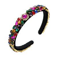 Hair Bands Cloth with Glass Rhinestone Baroque style & for woman Sold By PC