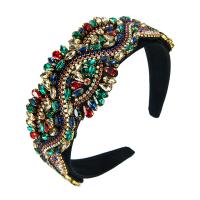 Hair Bands Cloth with Glass Rhinestone Baroque style & for woman Sold By PC