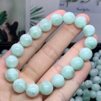 Calcite verte bracelet, Rond, poli, unisexe, vert clair, 7.5-14mm, Longueur Environ 7.5 pouce, Vendu par PC