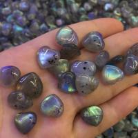 Perline Labradorite, Cuore, lucido, DIY & non forato, grigio, 10-15mm, Appross. 100PC/borsa, Venduto da borsa