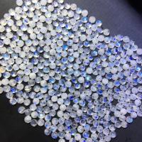 Moonstone cabochon, Rond, poli, DIY, blanc, 4mm, Environ 200PC/sac, Vendu par sac