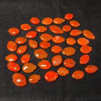 Γιουνάν Red Agate Διακόσμηση, Ψάρι, Σκαλιστή, κόκκινος, 18u00d715u00d75~29u00d715u00d75mm, Περίπου 40PCs/τσάντα, Sold Με τσάντα