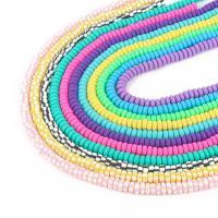 Grânulos de argila de polímero, ábaco, Adesivo Epóxi, DIY, Mais cores pare escolha, 7x3mm, Aprox 100PCs/Strand, vendido por Strand