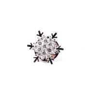 Cubic Zirconia Broche, Zinc Alloy, Snowflake, platin farve forgyldt, Unisex & Micro Pave cubic zirconia, nikkel, bly & cadmium fri, 15mm, Solgt af PC