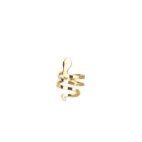 Anillo de dedo de acero inoxidable, acero inoxidable 304, Serpiente, Ajustable & para mujer, dorado, Vendido por UD