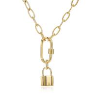 Collana in acciaio inossidabile, 304 acciaio inox, with 1.96 inch extender chain, Lucchetto, per la donna, nessuno, Lunghezza Appross. 16.14 pollice, Venduto da PC