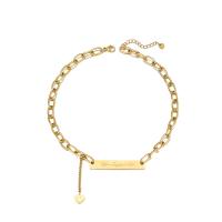 Colar de jóias de aço inoxidável, Aço inoxidável 304, with 1.96 inch extender chain, para mulher, dourado, comprimento Aprox 16.53 inchaltura, vendido por PC