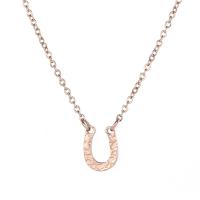 Collana in acciaio inossidabile, 316L acciaio inox, with 3.15 inch extender chain, Osso di cavallo, per la donna, nessuno, Lunghezza Appross. 16.53 pollice, Venduto da PC