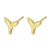 Brass Stud Earring gold color plated fashion jewelry & for woman golden Sold By Lot