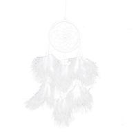 Módní Dreamcatcher, Umělá hmota, s Peří, Visí, bílý, 110x450MM, Prodáno By PC