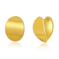 Brass Stud Earring 18K gold plated fashion jewelry & for woman golden nickel lead & cadmium free Sold By Pair