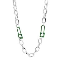 Collana di titanio acciaio, Titantium acciaio, with 5cm extender chain, Lucchetto, lucido, gioielli di moda & unisex, nessuno, Lunghezza 55 cm, Venduto da PC