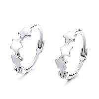 925 Sterling Silver Hoop Earrings plated fashion jewelry & for woman Sold By Pair