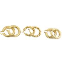 Brass Hoop Earring 18K gold plated & for woman Sold By Pair