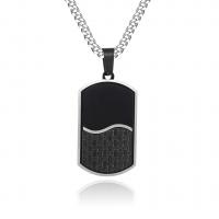 Titanium Steel Pendants with Carbon Fibre polished DIY black Sold By PC