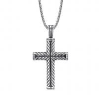 Titanium Steel Pendants Cross polished DIY original color Sold By PC