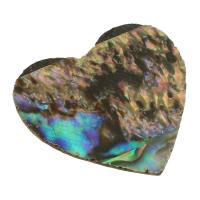 Shell Cabochoner, Abalone Shell, Heart, Naturligt & mode smykker & du kan DIY, flerfarvede, 18x12x0.50mm, 10pc'er/Lot, Solgt af Lot