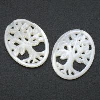 Shell Cabochoner, White Shell, Naturligt & mode smykker & du kan DIY & hule, hvid, 15x20x1.50mm, 10pc'er/Lot, Solgt af Lot