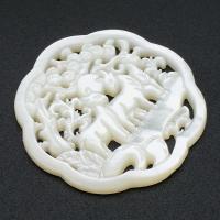 Shell-Cabochons, bianco conchiglia, Naturale & gioielli di moda & DIY & cavo, bianco, 37x37x3mm, Venduto da PC