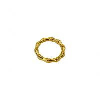 Anello in ottone, laccato oro 18K, unisex, assenza di nichel,piombo&cadmio, Misura:6, Venduto da PC