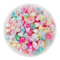 ABS Plastic Bead Cap, Bloem, DIY, meer kleuren voor de keuze, 9x11mm, 100pC's/Bag, Verkocht door Bag