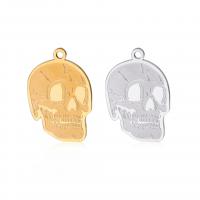 Acciaio inossidabile Skull Ciondoli, 304 acciaio inox, Teschio, DIY, nessuno, 17x25mm, 3PC/borsa, Venduto da borsa