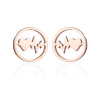 Roestvrij staal Stud Earrings, 304 roestvrij staal, mode sieraden & voor vrouw, meer kleuren voor de keuze, 8mm, Verkocht door pair