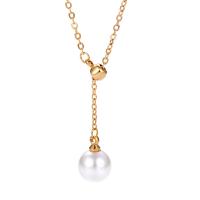 Shell mer du Sud Pendentif, laiton, avec Shell Pearl, avec 1.96 inch chaînes de rallonge, Placage, styles différents pour le choix & pour femme, plus de couleurs à choisir, Longueur Environ 15.75 pouce, 3pairescouple/lot, Vendu par lot