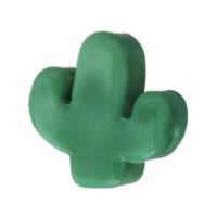 Handgemaakte Lampwork Beads, Opuntia Stricta, DIY, groen, 15x15x7mm, Gat:Ca 1.5mm, Verkocht door PC