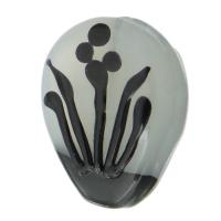 Lampwork Bead, Teardrop, DIY, dathanna measctha, 17x21x8.50mm, Poll:Thart 1.5mm, Díolta De réir PC