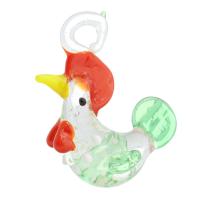 Fashion Lampwork Pendants Chicken Unisex mixed colors Approx 5.5mm Sold By PC