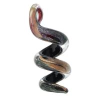 المعلقات Lampwork موضة, امبورك, للجنسين, الألوان المختلطة, 18x42x20mm, حفرة:تقريبا 4mm, تباع بواسطة PC